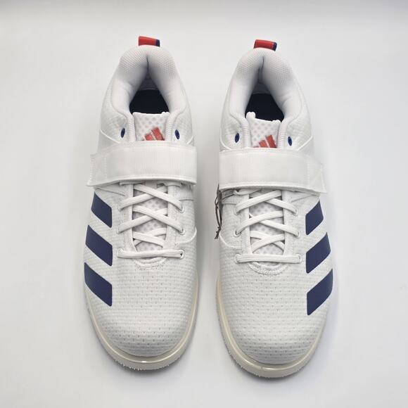 Adidas Powerlift 5 Weightlifting Shoes JP9878 White Dark Blue Mens Size 10.5 New main image 8
